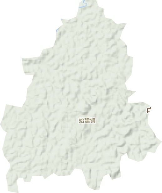 始建镇地形地图