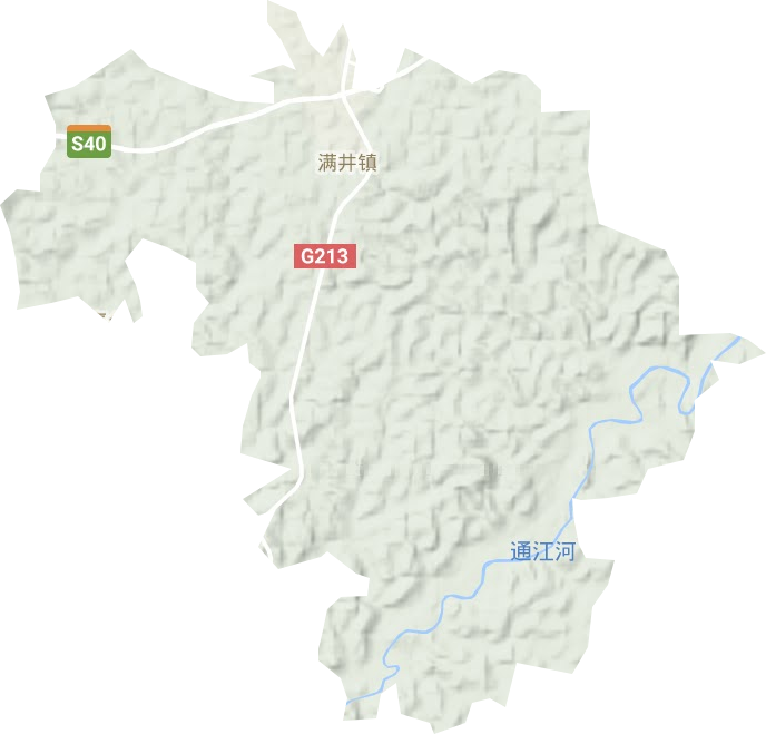 满井镇地形地图
