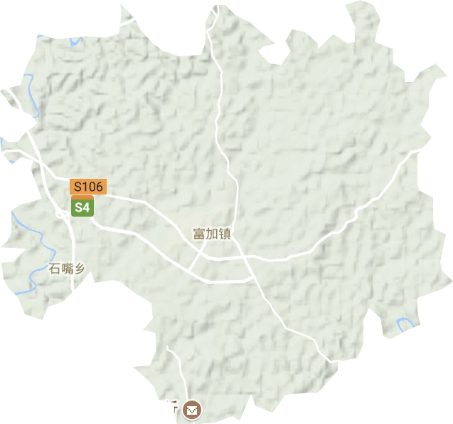 富加镇地形地图