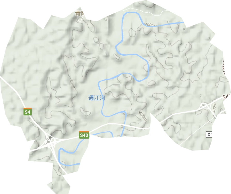 青岗乡地形地图