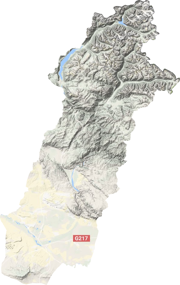 布尔津县地形地图