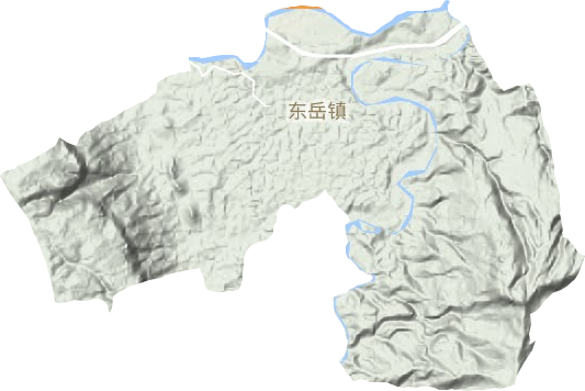 东岳镇地形地图