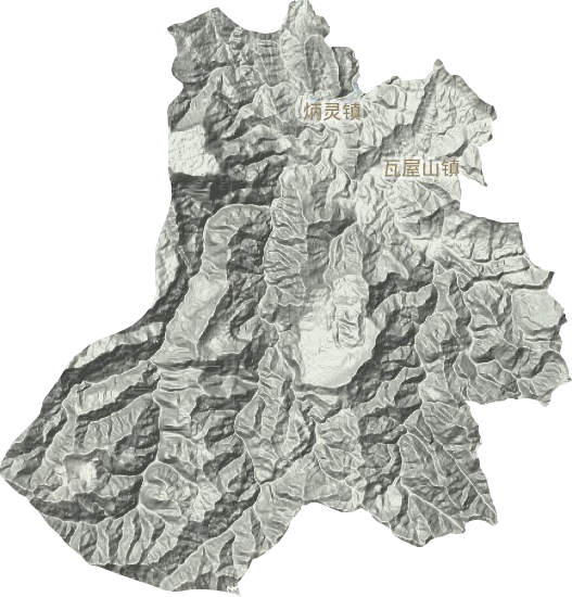 瓦屋山镇地形地图