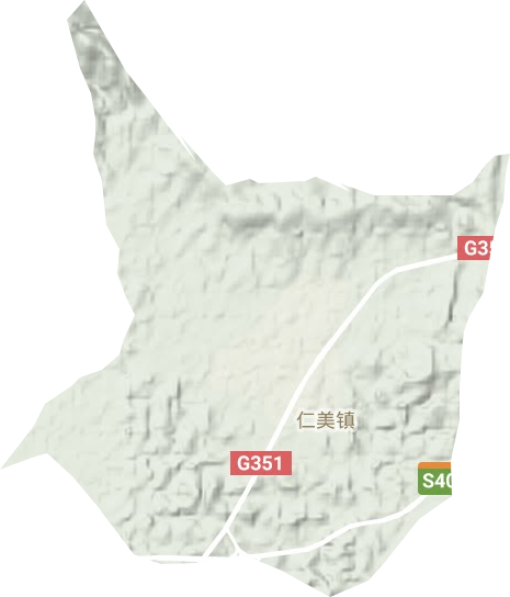 仁美镇地形地图