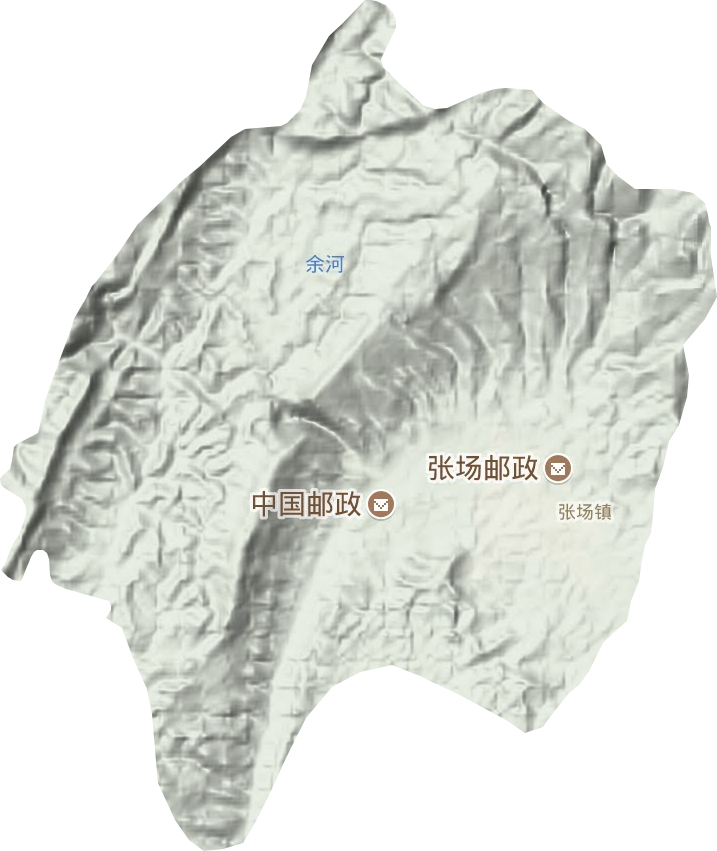 张场镇地形地图