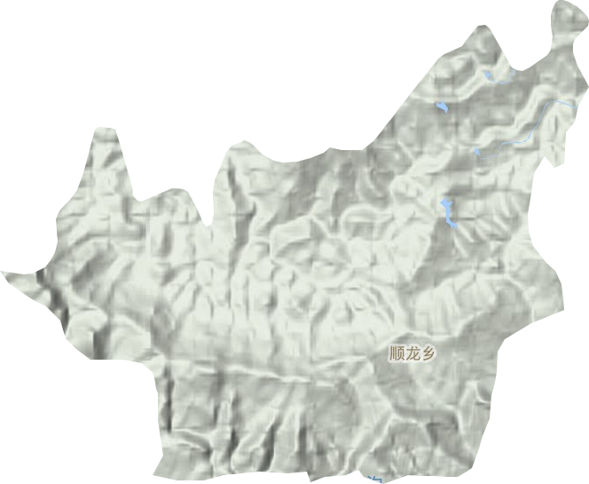 顺龙乡地形地图