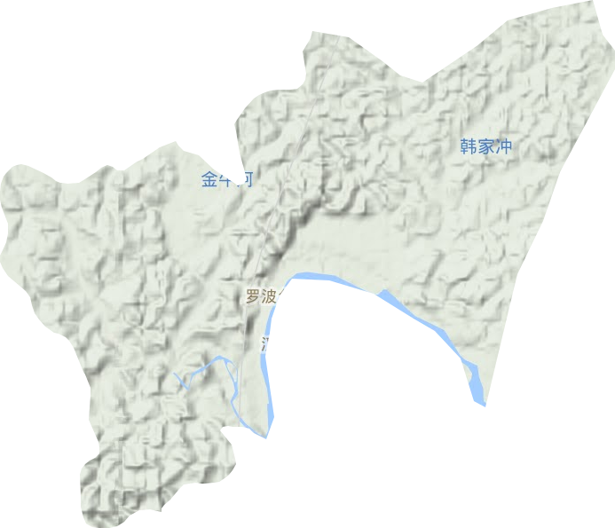 罗波乡地形地图