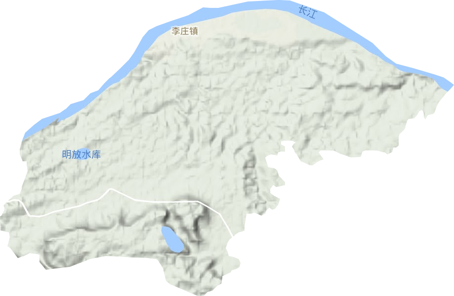 李庄镇地形地图