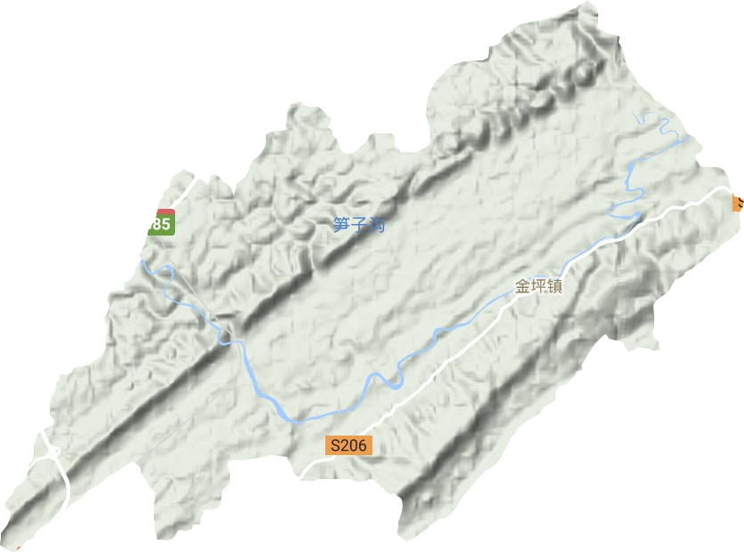 金坪镇地形地图