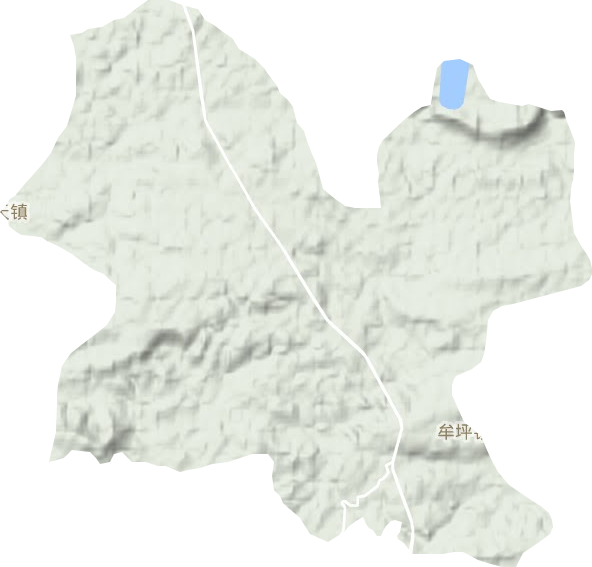 牟坪镇地形地图