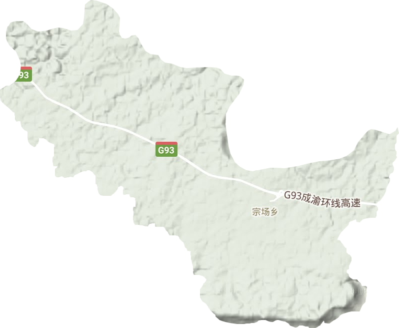 宗场镇地形地图