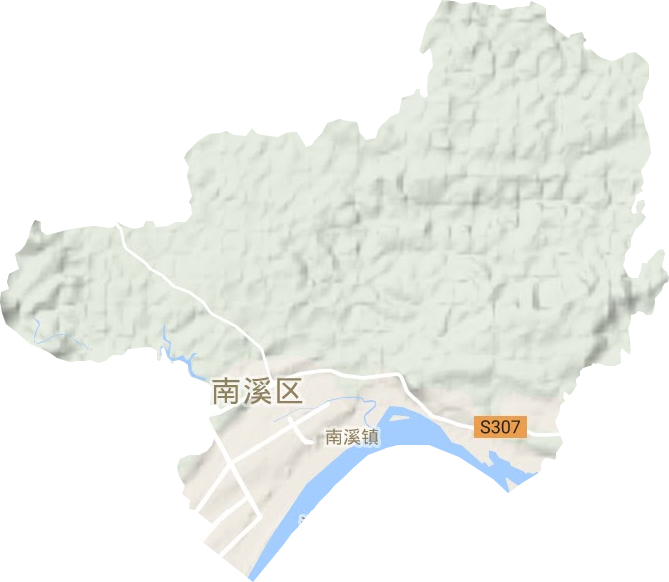 南溪街道地形地图