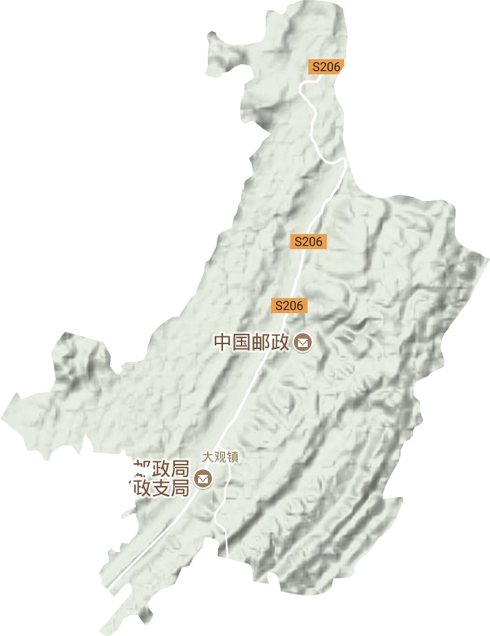 大观镇地形地图