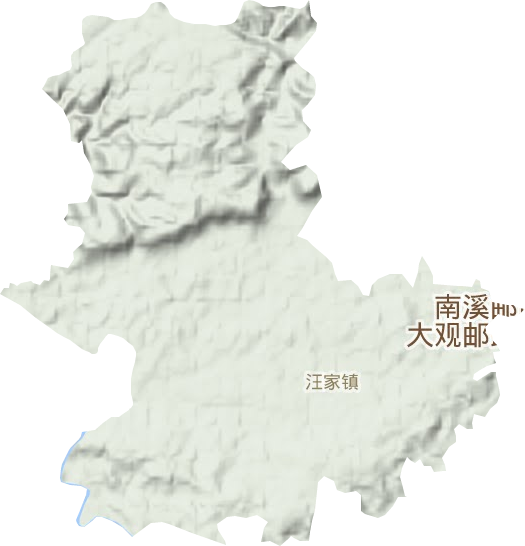 汪家镇地形地图