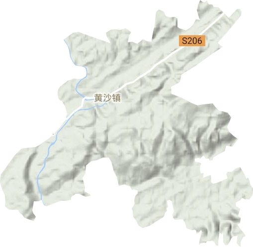 黄沙镇地形地图