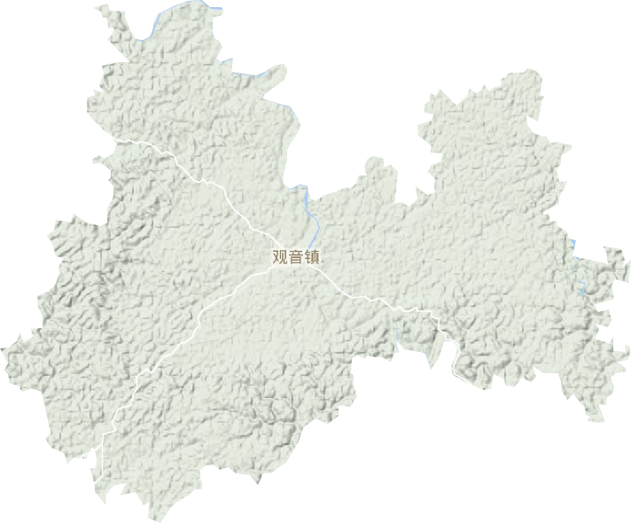 观音镇地形地图
