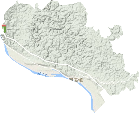 泥溪镇地形地图