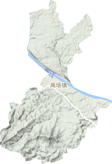 高场镇地形地图