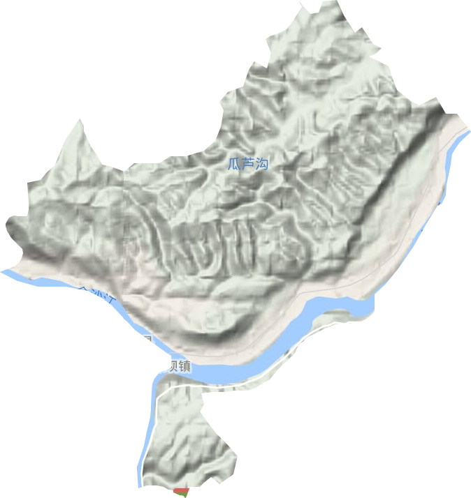 安边镇地形地图