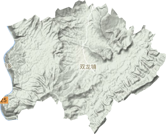 双龙镇地形地图