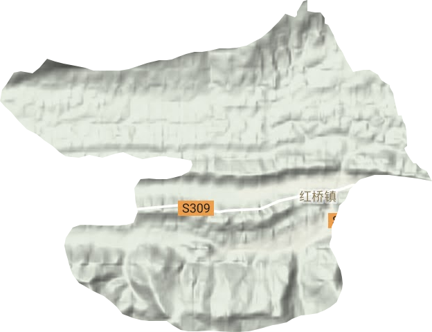 红桥镇地形地图