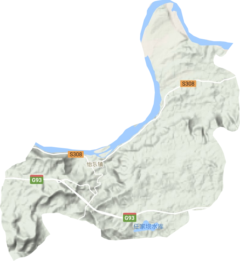 怡乐镇地形地图