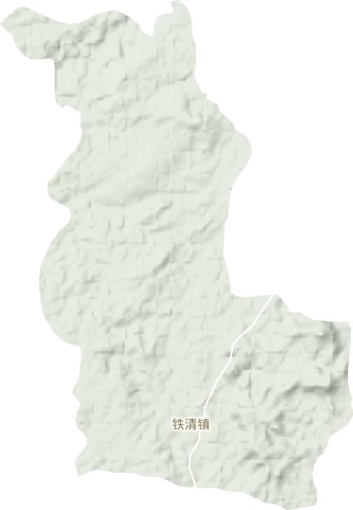 铁清镇地形地图