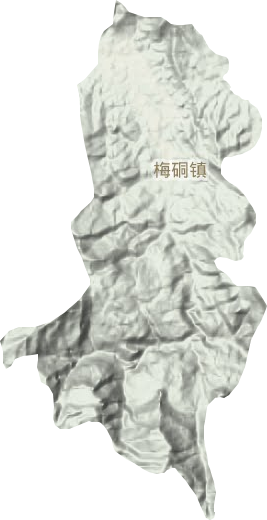 梅硐镇地形地图