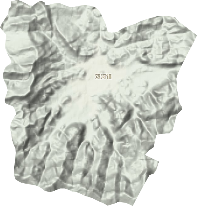 双河镇地形地图
