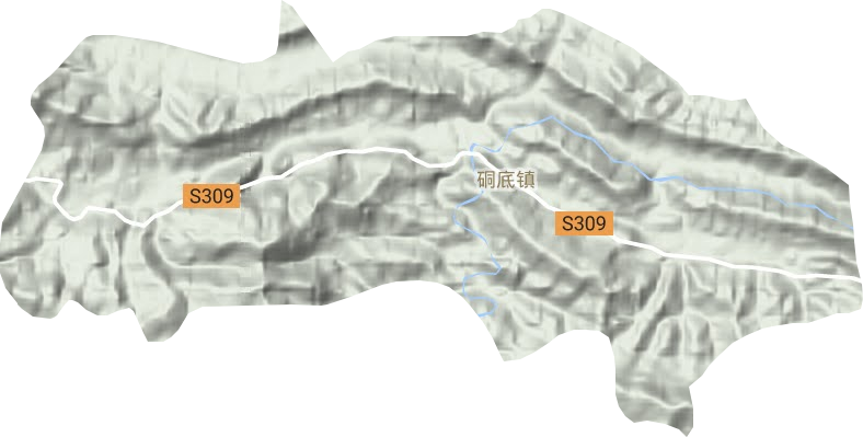硐底镇地形地图