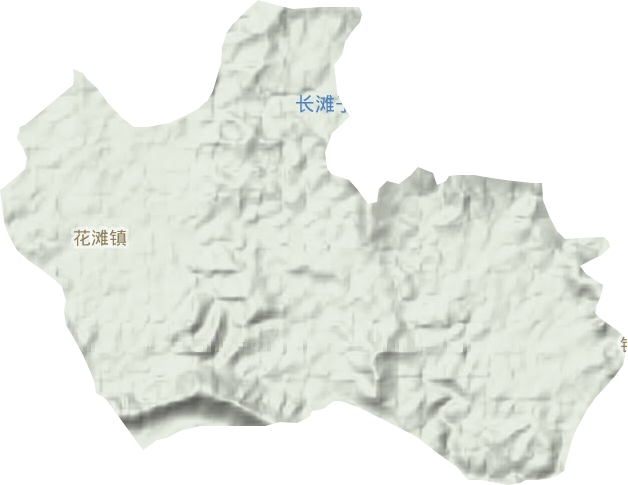 花滩镇地形地图