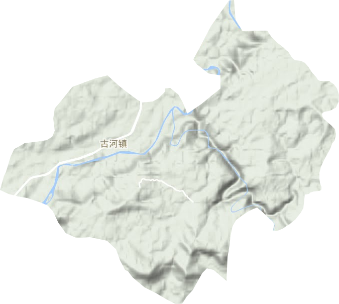 古河镇地形地图