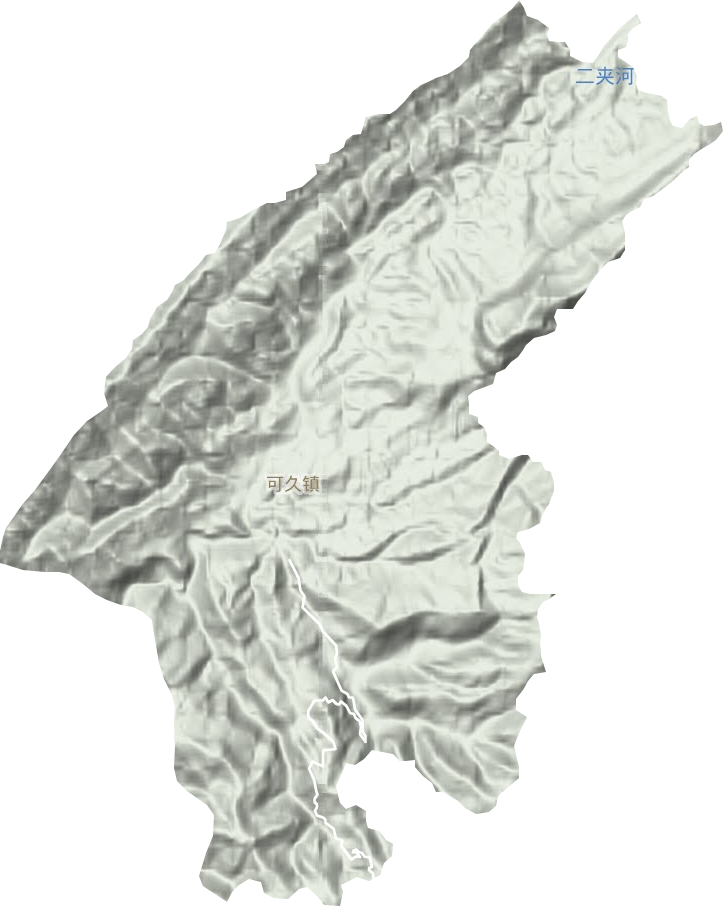 可久镇地形地图