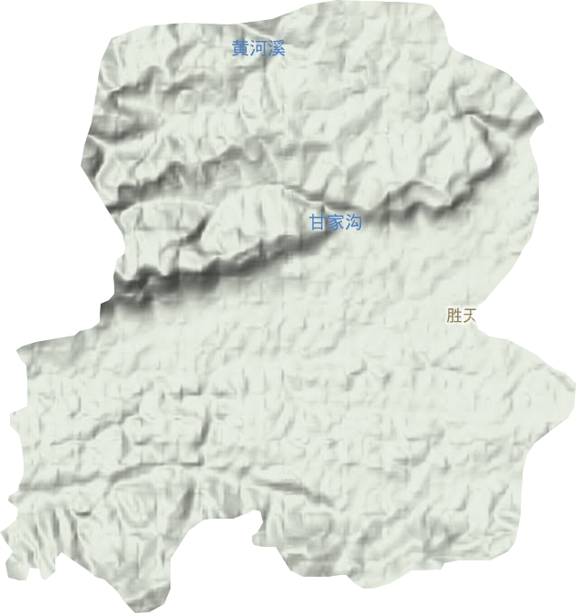 胜天镇地形地图