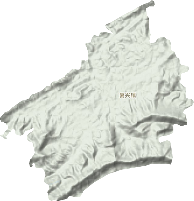 复兴镇地形地图