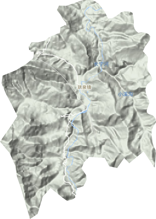 珙泉镇地形地图