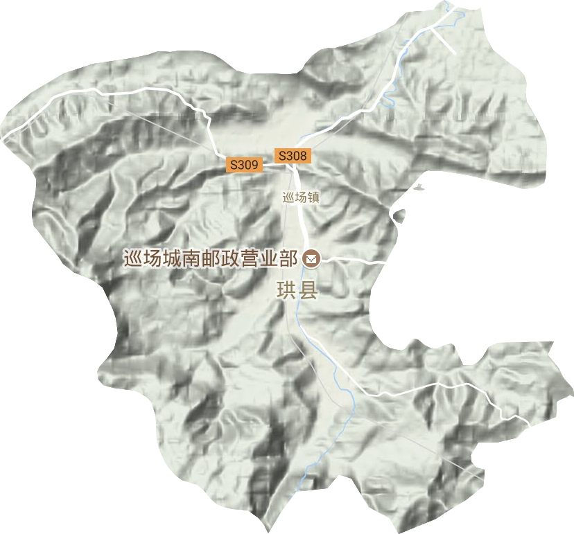 巡场镇地形地图