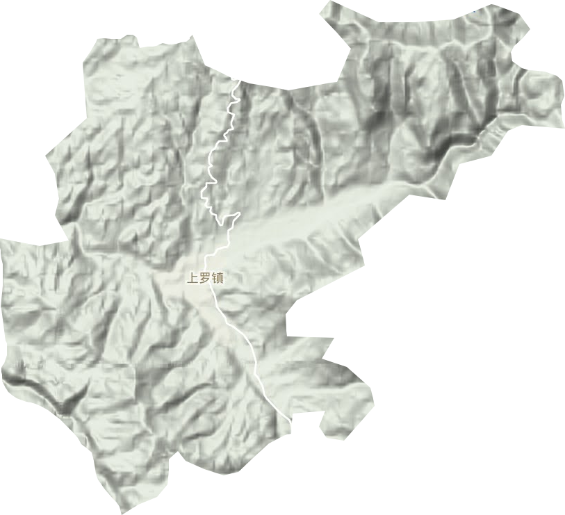 上罗镇地形地图
