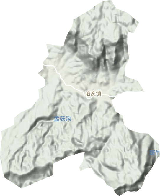 洛亥镇地形地图