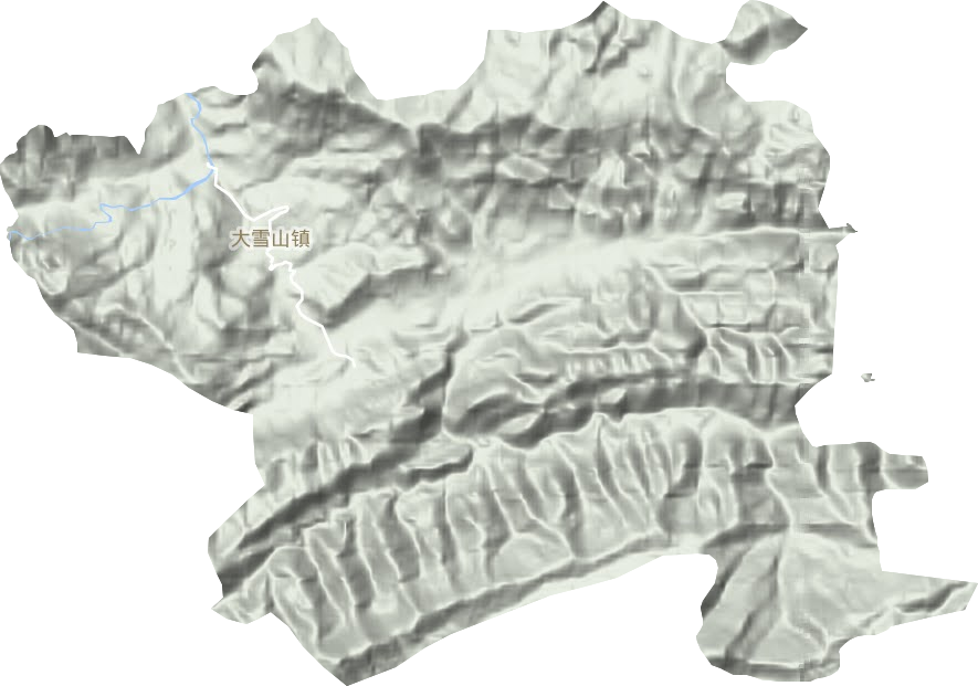 大雪山镇地形地图