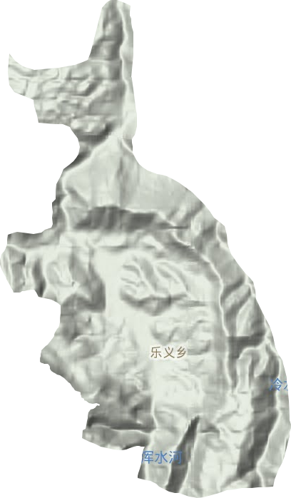 乐义乡地形地图