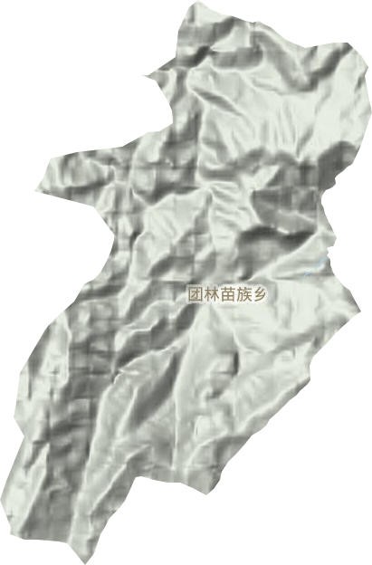 团林苗族乡地形地图