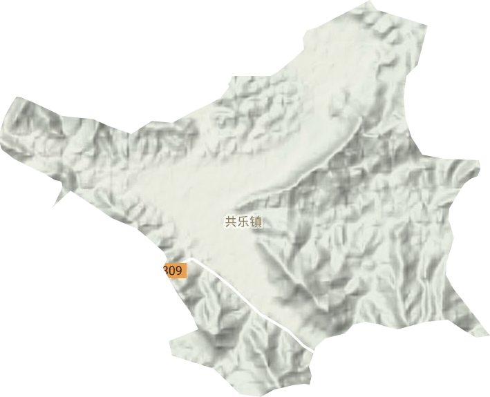 共乐镇地形地图