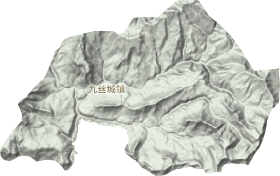 九丝城镇地形地图