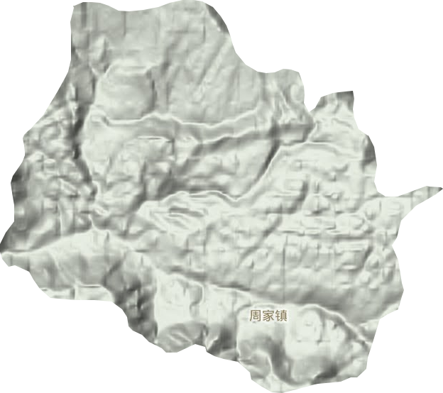 周家镇地形地图