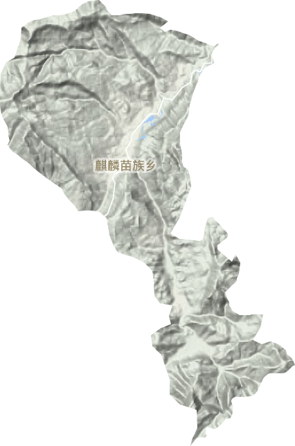 麒麟苗族乡地形地图