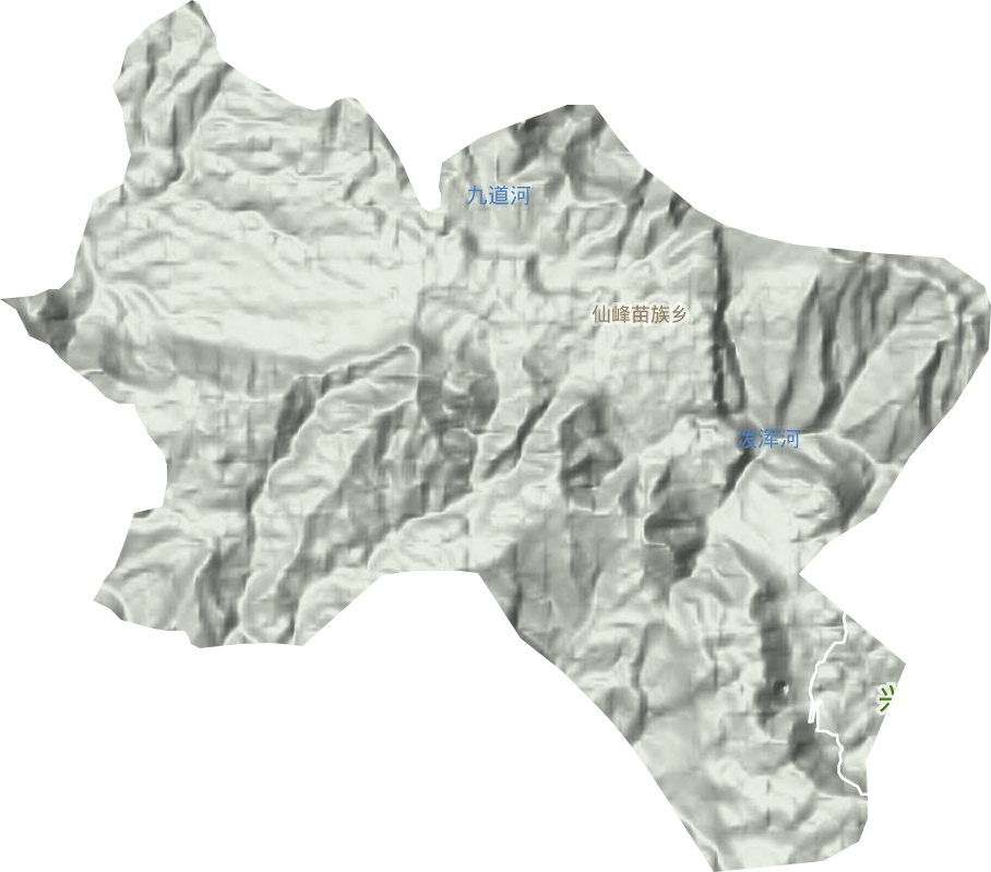 仙峰苗族乡地形地图