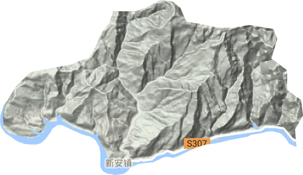 新安镇地形地图
