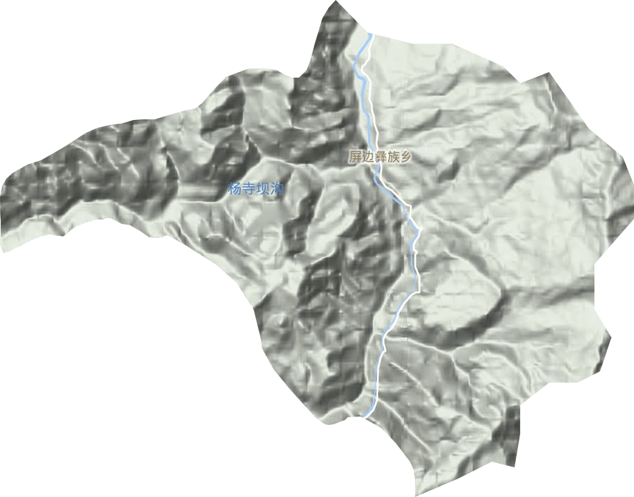 屏边彝族乡地形地图