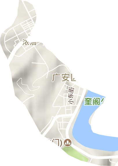 浓洄街道地形地图